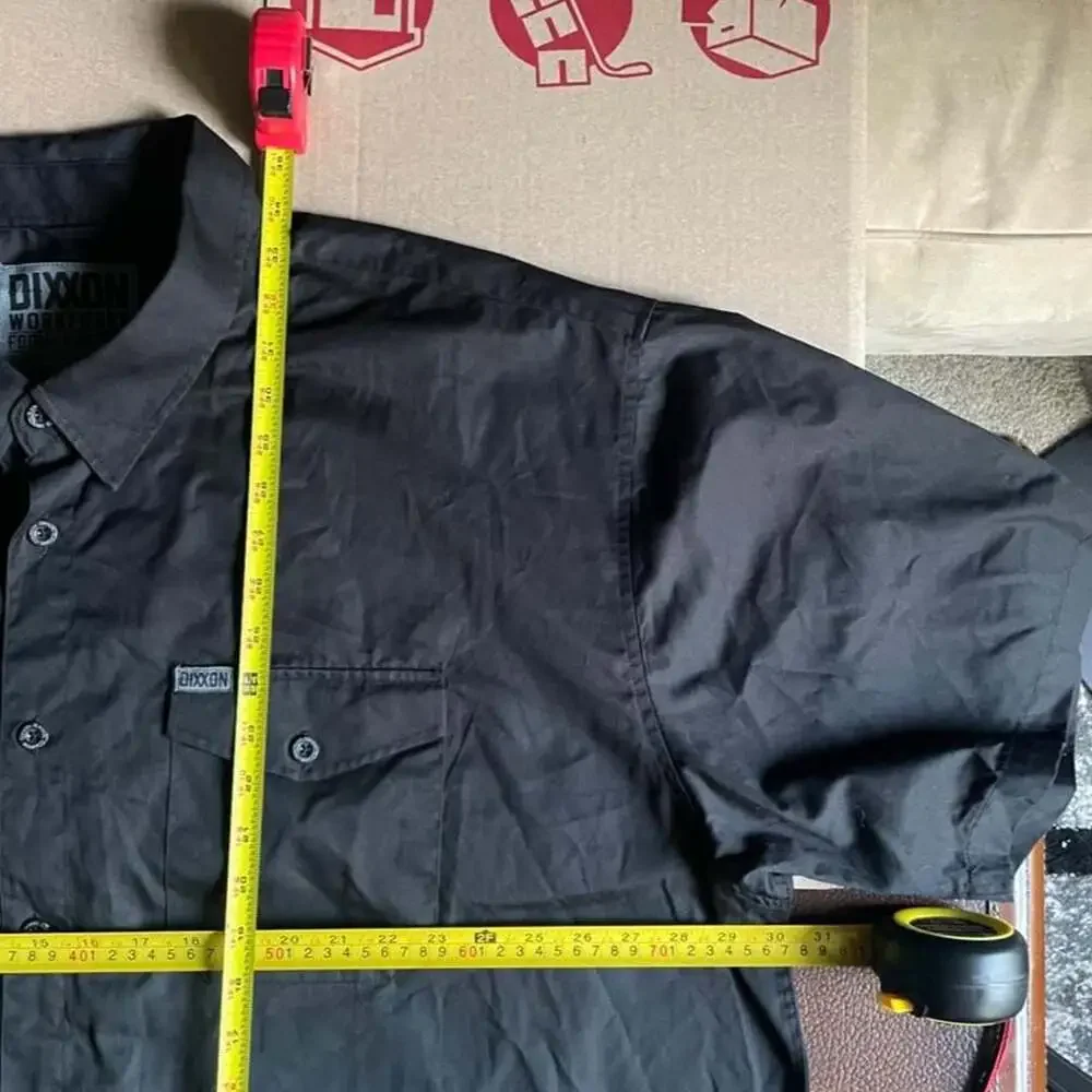 Dixxon Workforce Button Up Shirt Men’s 5XL Black Lot of 2.